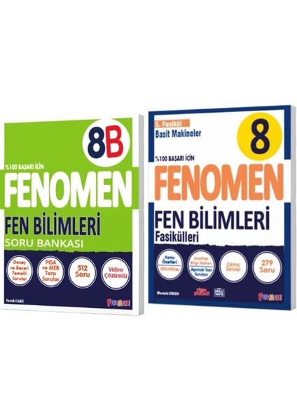 Fenomen Yayınları 8. Sınıf Fen Bilimleri B Soru Bankası - Fasikül 2 Kitap