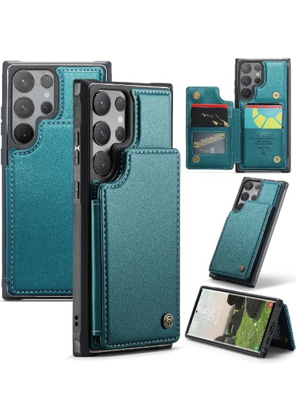 Samsung Galaxy S24 Ultra Kart Tutucu Pu Deri Için Caseme Cüzdan Kılıf (Yurt Dışından)