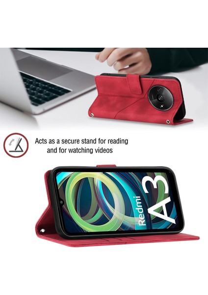 Xiaomi Redmi A3 Için Kılıf Cüzdan Kapak Çevirin Kart Tutucu Manyetik Deri (Yurt Dışından) fırsatları