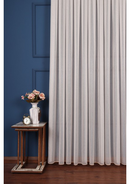 Krem Düz Tül Perde Ütü Istemez (1/3 Sık Pile) fiyatları