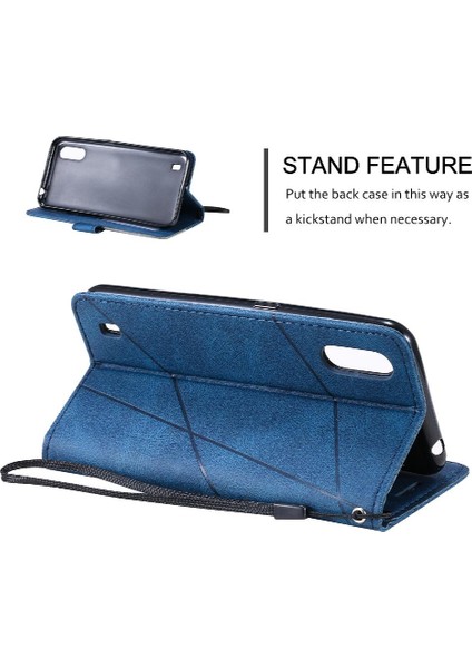 Samsung Galaxy A01 Için Kılıf Cüzdan Flip Folio Pu Deri Manyetik Kart (Yurt Dışından)