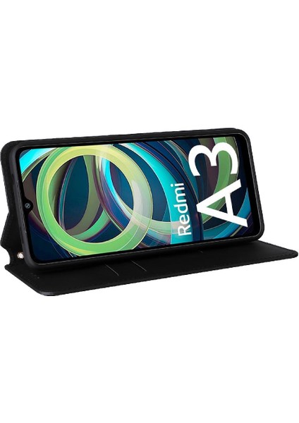 Xiaomi Redmi A3 Pu Deri 3D Desen Cüzdan Manyetik Kapatma (Yurt Dışından) fırsatları