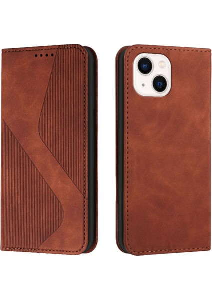 IPhone 14 Kart Yuvaları Tutucu Manyetik Folio Kapak Pu Deri Cüzdan (Yurt Dışından)