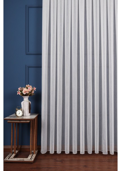 Garvolin Gri Düz Tül Perde (1/3 Sık Pile) fiyatları