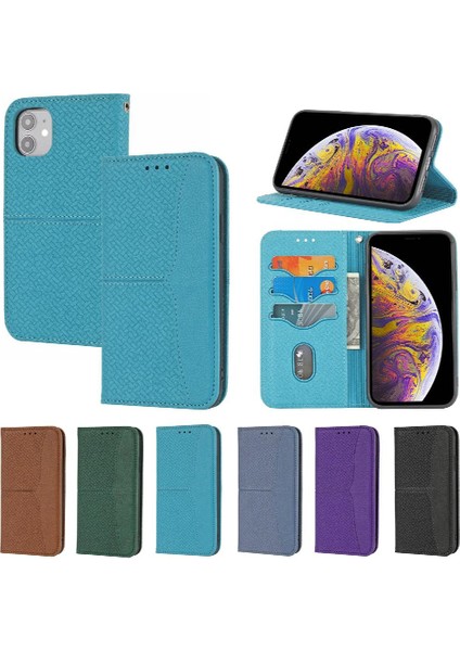 IPhone 12 Flip Folio Kitap Kredi Kartı Tutucu Pu Deri Kapak (Yurt Dışından)