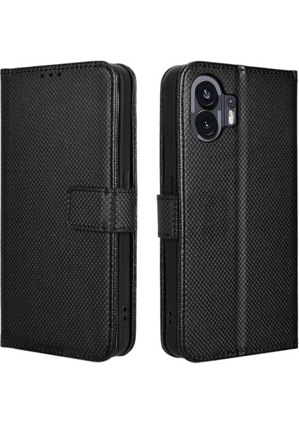 Nothing Kılıf Telefon 2 Kart Tutucu Kickstand Kapak Manyetik Cüzdan (Yurt Dışından)