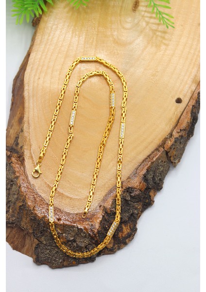 Zirkon Taşlı Altın Kaplama 925 Ayar Gümüş Zincir Kolye 201023125 fırsatları