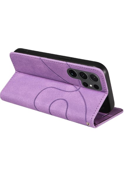 Samsung Galaxy S24 Ultra Iki Renkli Dikiş Pu Deri Flip Case (Yurt Dışından) fiyatları