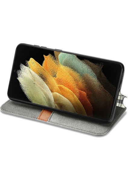 Samsung Galaxy S21 Ultra Zarif Iş Cüzdan Fonksiyonu Için Kılıf Çevirin (Yurt Dışından) indirimleri