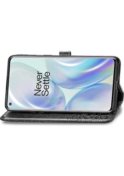 Oneplus 8 Için Kılıf Darbeye Kapak Kapak Basit Iş Deri Kılıf (Yurt Dışından)