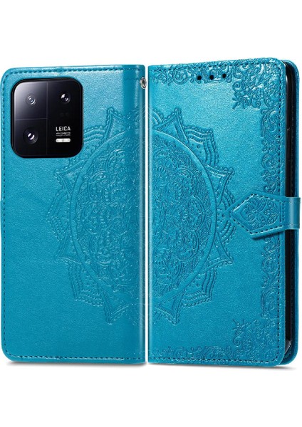 Xiaomi 13 Için Kılıf Pro Darbeye Zarif Desen Kapak Çevirin Deri (Yurt Dışından)