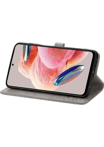 Redmi Not 12 Için Kılıf 4g Darbeye Basit Iş Deri Kılıf Desen (Yurt Dışından)