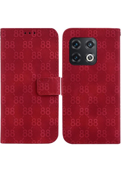 Oneplus 10 Pro 5g Için Telefon Kılıfı Kickstand Kart Tutucu Cüzdan Kapak Çift (Yurt Dışından)