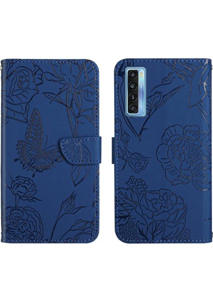 Tcl 20 Pro 5g Için Kılıf Bilek Kayışı Pu Deri ile Darbeye Deri Kılıf (Yurt Dışından)