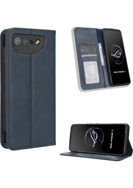 Asus Rog Telefon 7 Pu Deri Manyetik Kapatma Cüzdan Için Kılıf (Yurt Dışından)