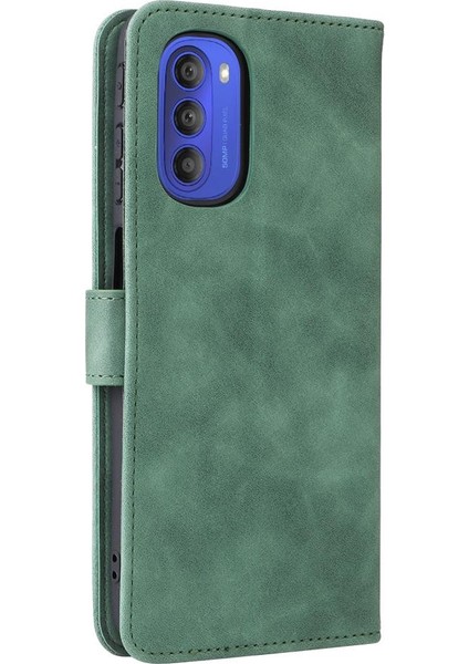 Motorola Moto G51 Deri Folio Flip Case Kart Ekleme Tam Için Kılıf (Yurt Dışından)