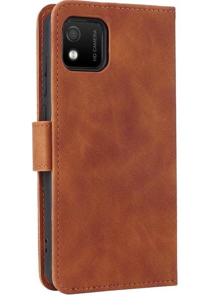 Wiko Y52 Deri Folio Flip Case Koruyucu Kapak Kartı Için Kılıf Tam (Yurt Dışından)