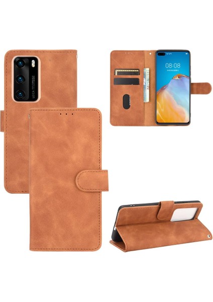 Kart Tutucu Kickstand Koruyucu Kapak ile Huawei P40 Için Kılıf Tam (Yurt Dışından)