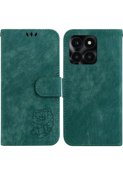 Onur Için Kılıf X6A Flip Folio Kabartmalı Sevimli Kaplan Tutucu Kapak Kart Durumda (Yurt Dışından)