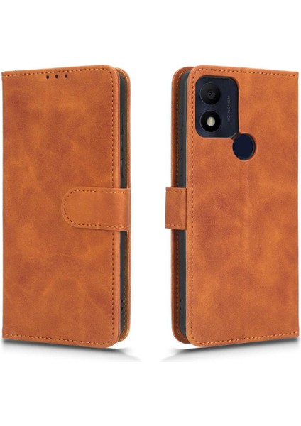 Tcl 305I Koruyucu Kapak Için Kılıf Deri Folio Flip Case Kart Tam (Yurt Dışından)