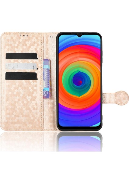 Ulefone Not 14 Için Kılıf Manyetik Toka Deri Cüzdan Kapak Geometrik (Yurt Dışından)