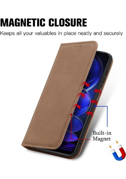 Redmi Not 12 Için Kılıf Pro Deri Kılıf Cüzdan Darbeye Basit Iş (Yurt Dışından)