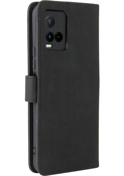 Vivo Y21/Y33S Kart Ekleme Deri Folio Flip Case Tam Için Kılıf (Yurt Dışından)