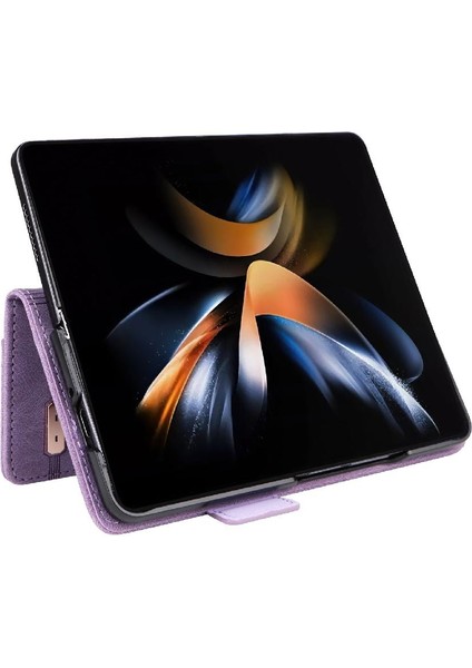 Samsung Galaxy Z Flod 5 Için Kılıf Kart Tutucu Kickstand Tam Kapak ile (Yurt Dışından)