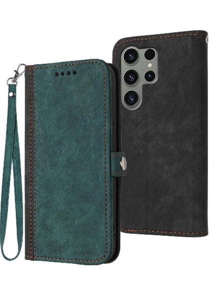 Samsung Galaxy S24 Ultra Flip Folio Kitap Için Kılıf Kart Yuvası Standı ile Pu (Yurt Dışından) fiyatları