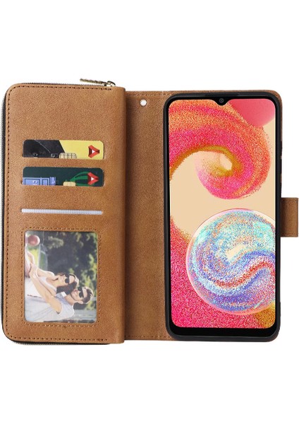 El Kayışı ile Samsung Galaxy A04E Için Kılıf Kart Tutucu Fermuarlı Cebi 9 (Yurt Dışından) indirimleri