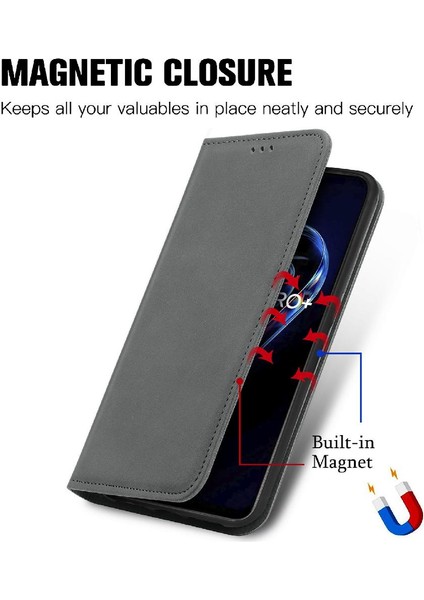 Realme 9 Proplus 5g Cüzdan Basit Iş Fermuar Deri Kılıf (Yurt Dışından)