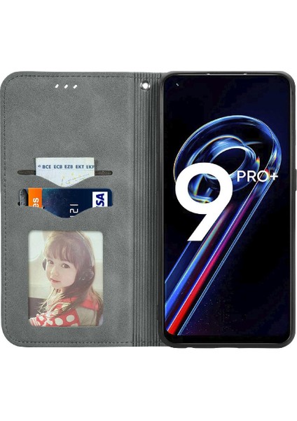 Realme 9 Proplus 5g Cüzdan Basit Iş Fermuar Deri Kılıf (Yurt Dışından)