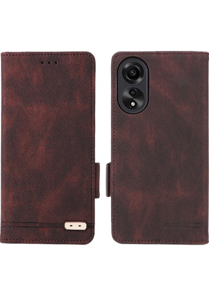 Oppo A78 4g Tam Koruma Deri Için Kılıf Folio Flip Case Kart Kapak (Yurt Dışından)