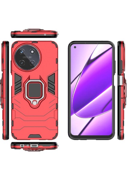 Realme 11 4g Darbeye Dayanıklı Kapak Için Kılıf Kickstand 360 &deg; Dönen Halka Damla (Yurt Dışından)