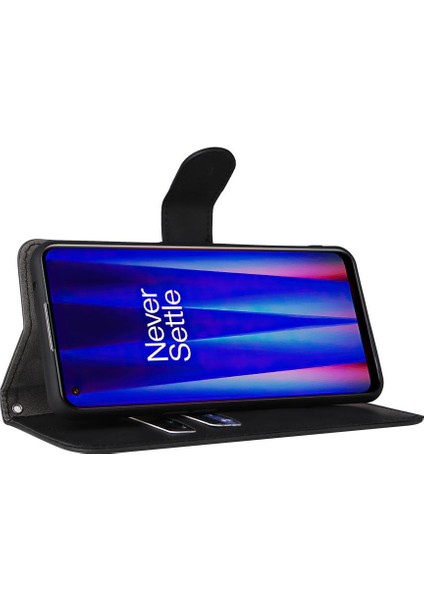 Kart Tutucu Kickstand Deri Folio Flip ile Oneplus Nord Ce2 Için Kılıf (Yurt Dışından)