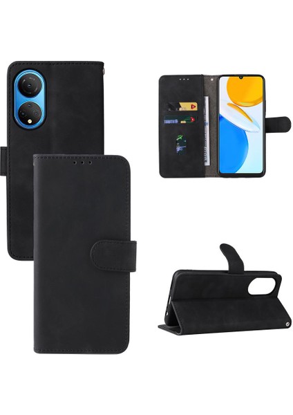 Kart Tutucu Kickstand Deri Folio Flip Case ile Onur X7 Için Kılıf (Yurt Dışından)
