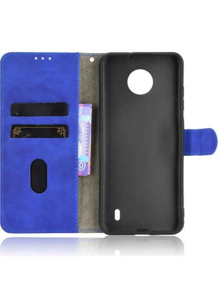 Kart ile Nokia C10 Deri Folio Flip Case Kart Ekleme Için Kılıf (Yurt Dışından)