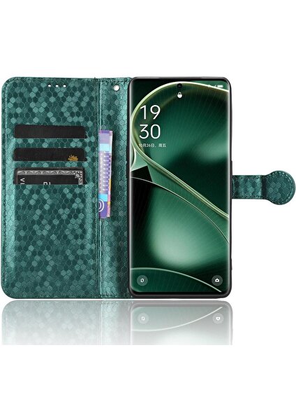 Mays Boutique Oppo Bulmak Için Kılıf X6 Pro 5g Deri Cüzdan Kapak Geometrik Desen Toka (Yurt Dışından)