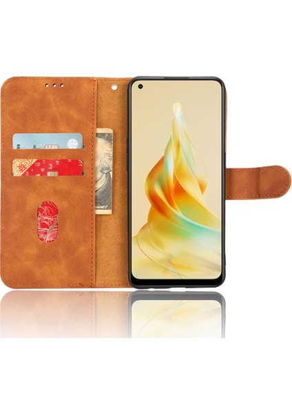 Oppo RENO8T 4g Deri Için Kılıf Kart Tutucu Kapak ile Folio Flip Case (Yurt Dışından)