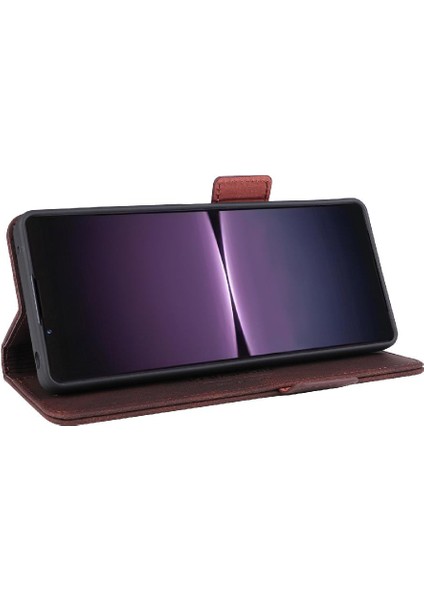 Kart Tutucu Kickstand ile Sony Xperia 1 V 2023 Kart Ekleme Için Kılıf (Yurt Dışından)
