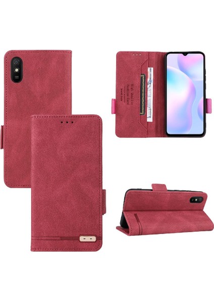 Kart Tutucu Kickstand Koruyucu Kapak ile Xiaomi Redmi 9A Için Kılıf (Yurt Dışından)