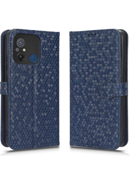 Xiaomi Redmi Için 11A 4g Geometrik Desen Manyetik Toka Deri (Yurt Dışından)