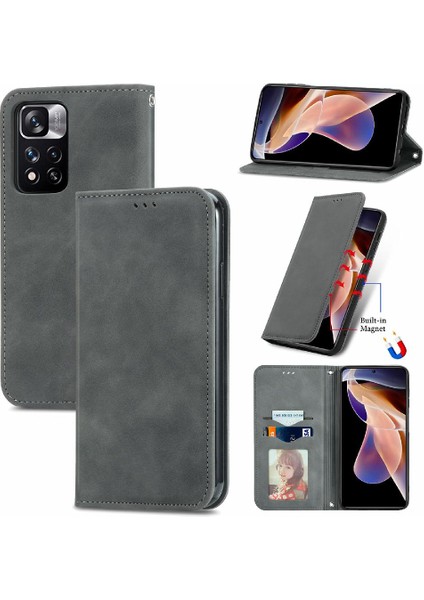 Redmi Not 11 Için Kılıf Pro Kılıf Darbeye Kapak Kapak Cüzdan (Yurt Dışından)