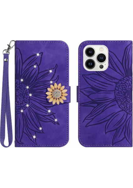 Iphone 13 Için Kılıf Pro Telefon Kılıfı Kart Tutucu Darbeye Tpu Kabuk Pu Flip (Yurt Dışından)
