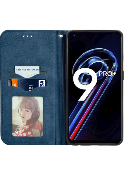 Realme 9 Proplus 5g Cüzdan Basit Iş Fermuar Deri Kılıf (Yurt Dışından)