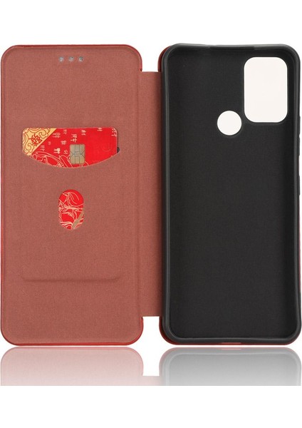 Mays Boutique Nokia C22 Için Kılıf Tam Koruma Deri Folio Flip Case Manyetik (Yurt Dışından)