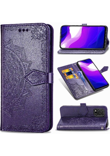 Xiaomi 10 Lite 5g Için Zarif Desen Darbeye Deri Kılıf Kapak (Yurt Dışından)