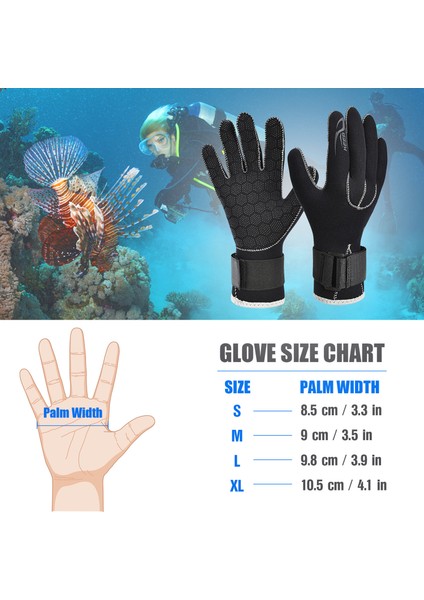 Keep Diving 3mm Neopren Dalış Eldivenleri Kadın Erkek Kaymaz Şnorkel (Yurt Dışından)