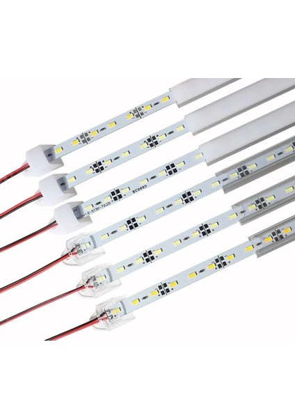Alüminyum Kasalı 5730 Ledli Çubuk LED Bar Beyaz 6000-6500K-Opak Cam