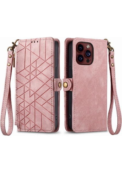 IPhone 15 Için Flip Case Pro Max Basit Iş Kapak Kapak Darbeye (Yurt Dışından)